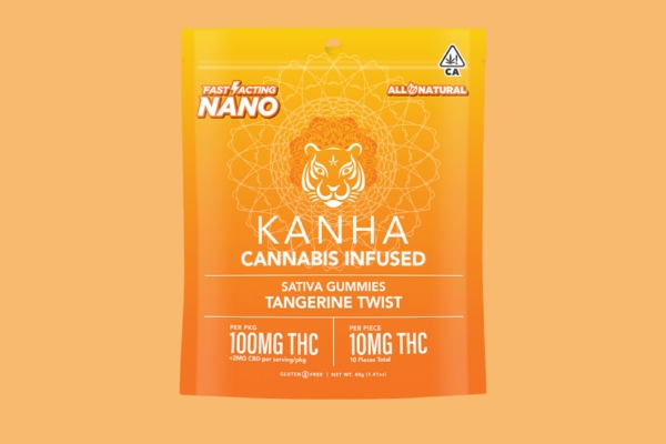 Tangerine Sativa Nano Kanha Edibles available at KindPeoples Weed Dispensary in Santa Cruz.